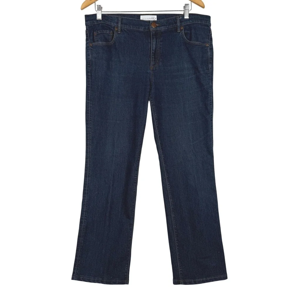 LOFT Jeans Womens 12/31 Dark Wash‎ Modern Straight Stretch Denim